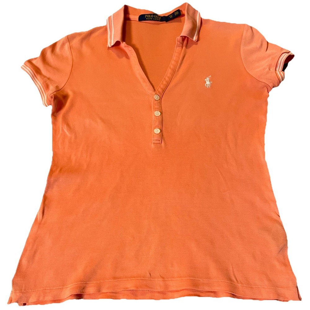 Ralph Lauren Golf Polo Shirt Womens XS Orange Short Sleeve Athleisure